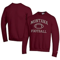 Men's Champion Maroon Montana Grizzlies Football Powerblend Pullover Sweatshirt