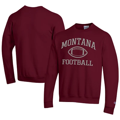 Men's Champion Maroon Montana Grizzlies Football Powerblend Pullover Sweatshirt