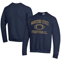 Men's Champion Navy Montana State Bobcats Football Powerblend Pullover Sweatshirt