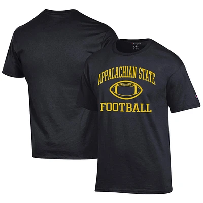 Men's Champion Black Appalachian State Mountaineers Football Jersey T-Shirt