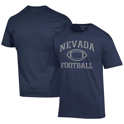 Men's Champion  Navy Nevada Wolf Pack Football Jersey T-Shirt