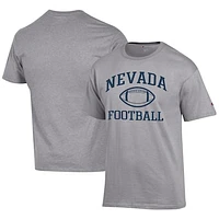 Men's Champion  Gray Nevada Wolf Pack Football Jersey T-Shirt