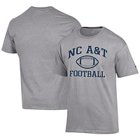 Men's Champion  Gray North Carolina A&T Aggies Football Jersey T-Shirt