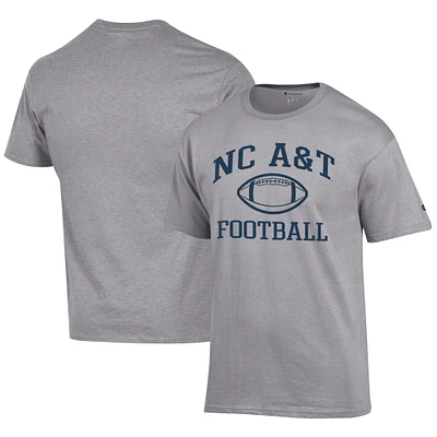 Men's Champion  Gray North Carolina A&T Aggies Football Jersey T-Shirt
