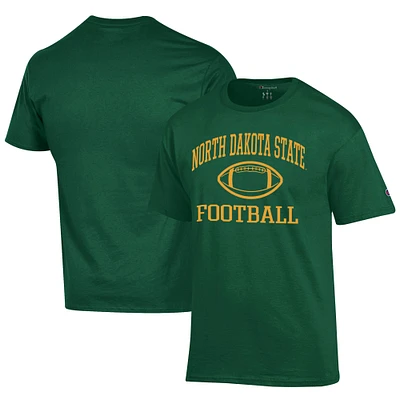 Men's Champion  Green NDSU Bison Football Jersey T-Shirt