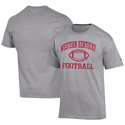Men's Champion  Gray Western Kentucky Hilltoppers Football Jersey T-Shirt