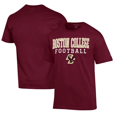 Men's Champion  Maroon Boston College Eagles Football Jersey T-Shirt