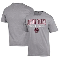 Men's Champion  Gray Boston College Eagles Football Jersey T-Shirt