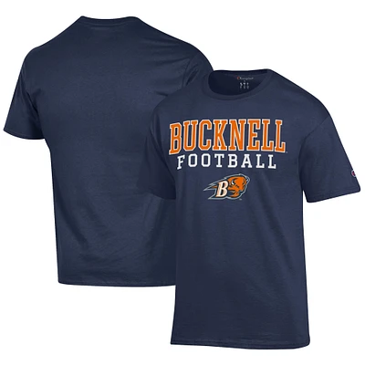Men's Champion  Navy Bucknell Bison Football Jersey T-Shirt