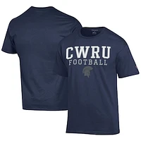 Men's Champion  Navy Case Western Reserve Spartans Football Jersey T-Shirt