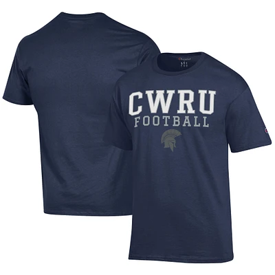 Men's Champion  Navy Case Western Reserve Spartans Football Jersey T-Shirt
