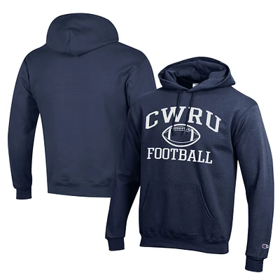 Men's Champion  Navy Case Western Reserve Spartans Football Eco Powerblend Pullover Hoodie
