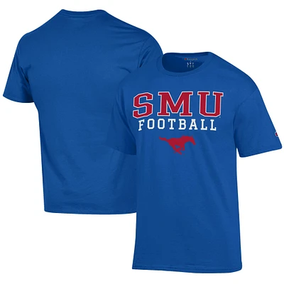 Men's Champion  Royal SMU Mustangs Football Jersey T-Shirt