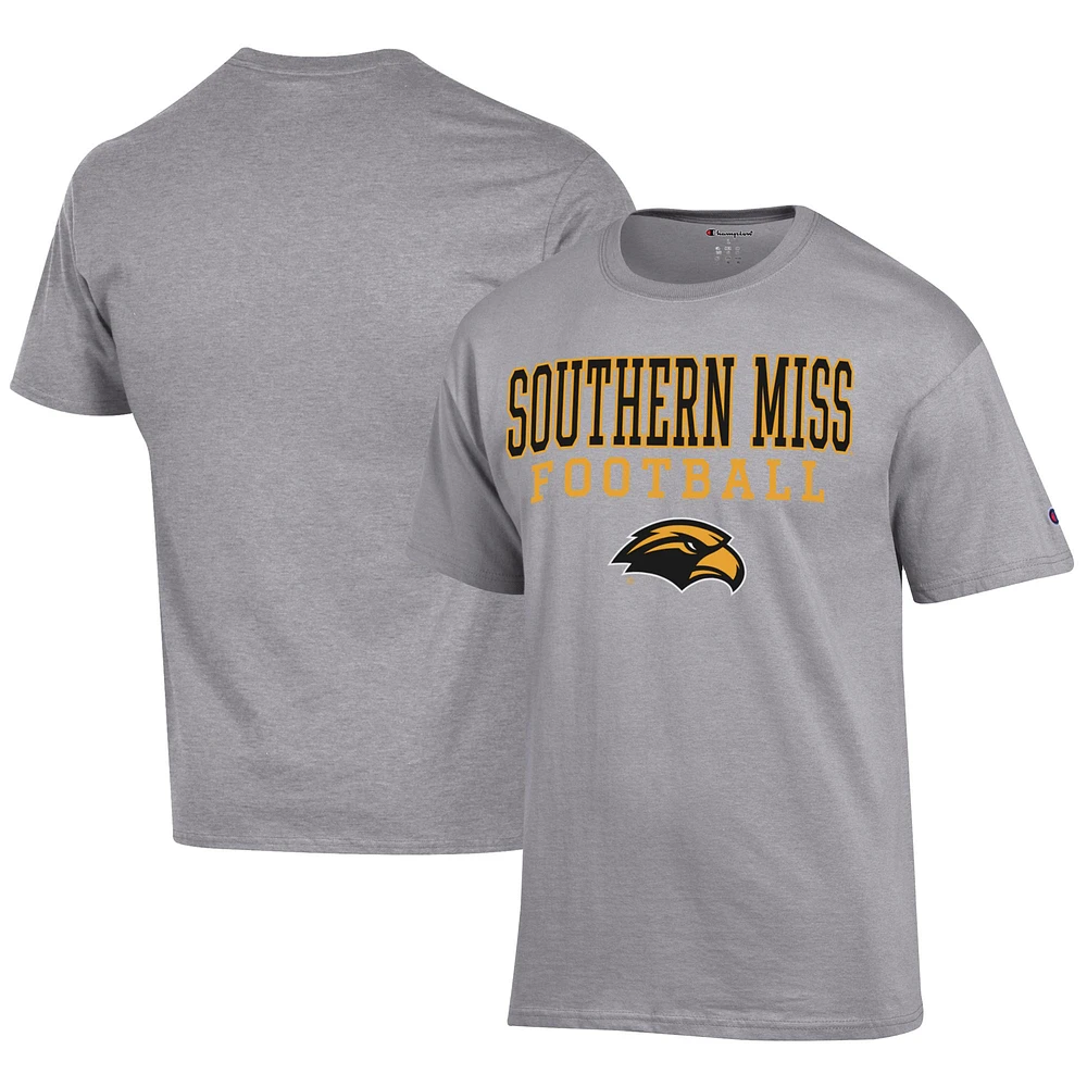 Men's Champion Gray Southern Miss Golden Eagles Football Jersey T-Shirt