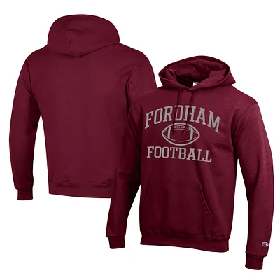 Men's Champion  Maroon Fordham Rams Football Eco Powerblend Pullover Hoodie