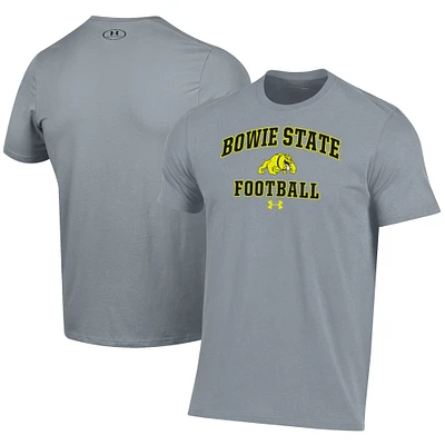 Men's Under Armour  Gray Bowie State Bulldogs Football Performance T-Shirt
