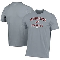 Men's Under Armour  Gray Southern Illinois Salukis Football Performance T-Shirt