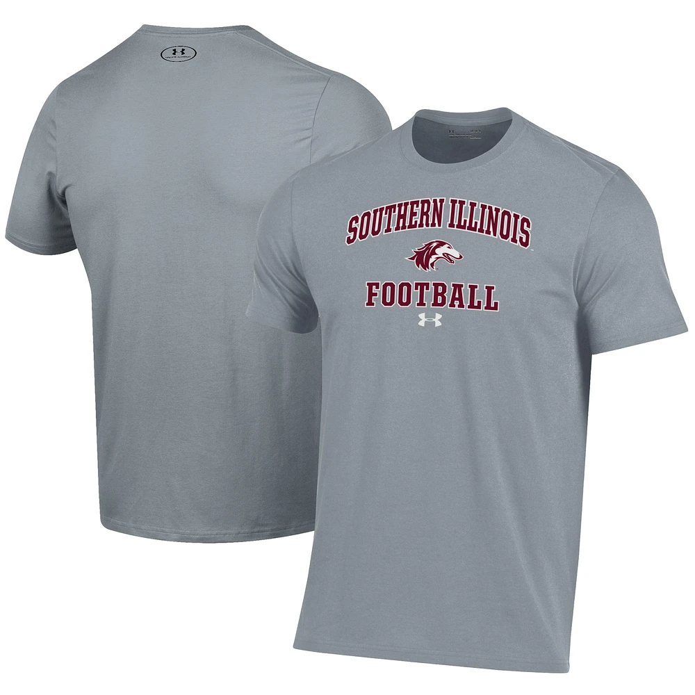 Men's Under Armour  Gray Southern Illinois Salukis Football Performance T-Shirt