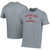 Men's Under Armour  Gray Southern Illinois Salukis Football Performance T-Shirt