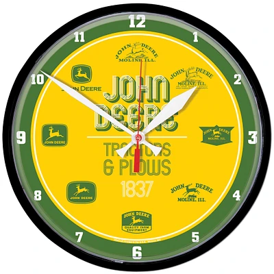 WinCraft  John Deere 1837 Tractors & Plows 12.75" Round Wall Clock