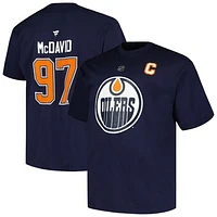 Men's Profile Connor McDavid Navy Edmonton Oilers Big & Tall Name Number T-Shirt