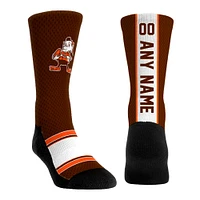 Youth Rock Em Socks  Brown Cleveland Browns Throwback Jersey Custom Crew Socks