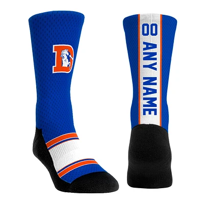 Youth Rock Em Socks  Royal Denver Broncos Throwback Jersey Custom Crew Socks