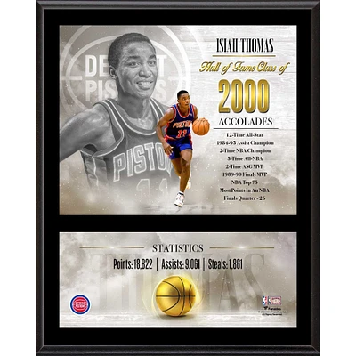Isiah Thomas Detroit Pistons 12" x 15" Hardwood Classic Sublimated Player Plaque
