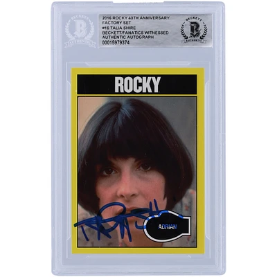 Talia Shire Rocky Autographed 2016 Topps Rocky 40th Anniversary Factory Set #16 Beckett Fanatics Witnessed Authenticated Card