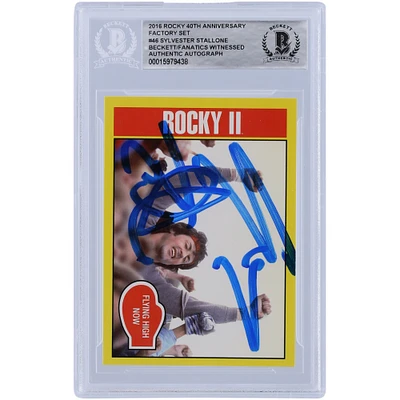 Sylvester Stallone Rocky II Autographed 2016 Topps Rocky 40th Anniversary Factory Set #46 Beckett Fanatics Witnessed Authenticated Card