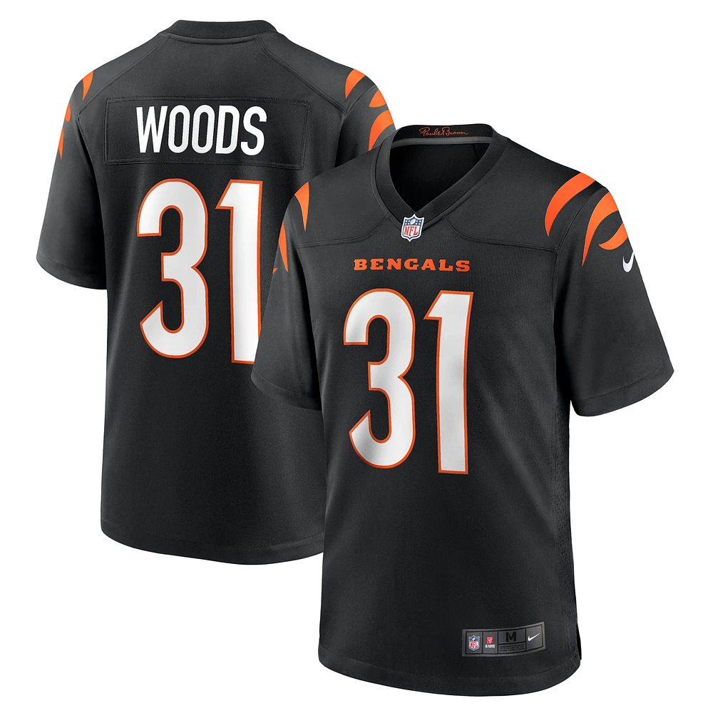 Men's Nike Ickey Woods Black Cincinnati Bengals Retired Player Game Jersey