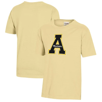 Youth  Gold Appalachian State Mountaineers Logo Comfort Wash T-Shirt
