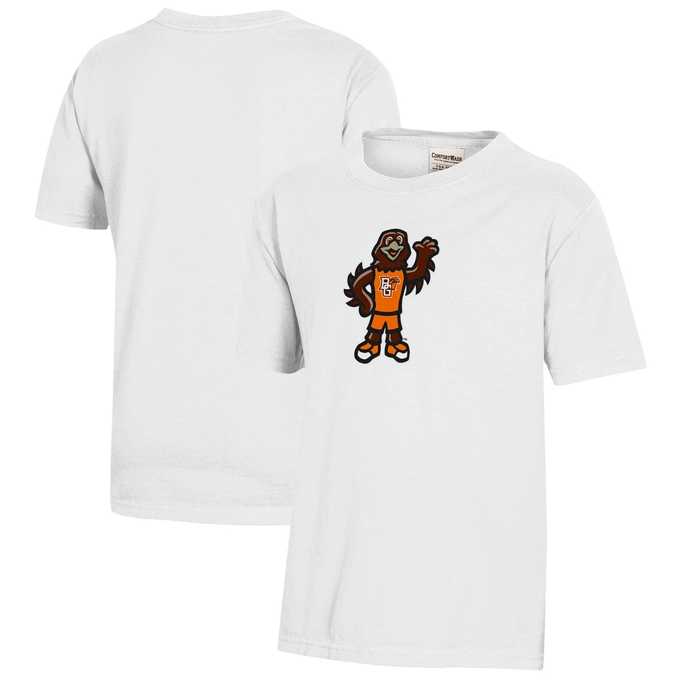 Youth White Bowling Green St. Falcons Logo Comfort Wash T-Shirt
