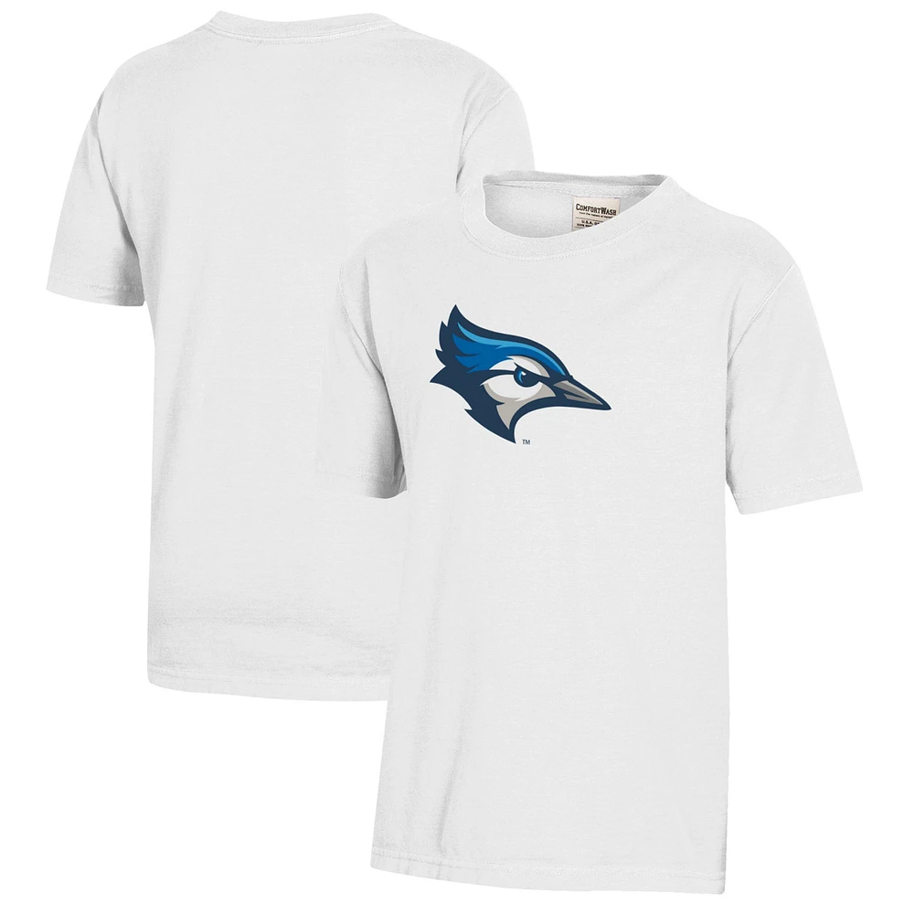 Youth White Creighton Bluejays Logo Comfort Wash T-Shirt