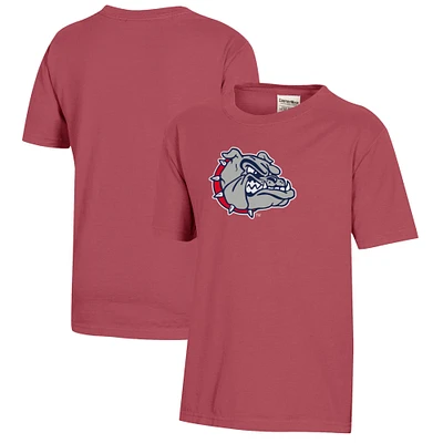 Youth  Red Gonzaga Bulldogs Logo Comfort Wash T-Shirt