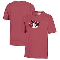 Youth  Crimson Keene State Owls Logo Comfort Wash T-Shirt