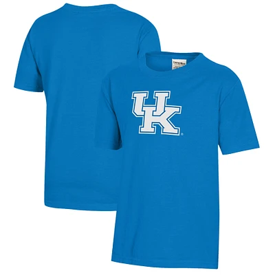 Youth  Royal Kentucky Wildcats Logo Comfort Wash T-Shirt