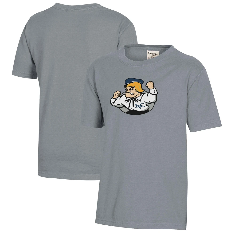 Youth Gray Lebanon Valley College Logo Comfort Wash T-Shirt