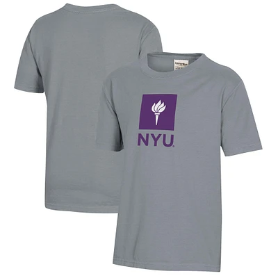 Youth NYU Violets Logo Comfort Wash T-Shirt