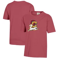 Youth  Crimson Oberlin Yeomen Logo Comfort Wash T-Shirt