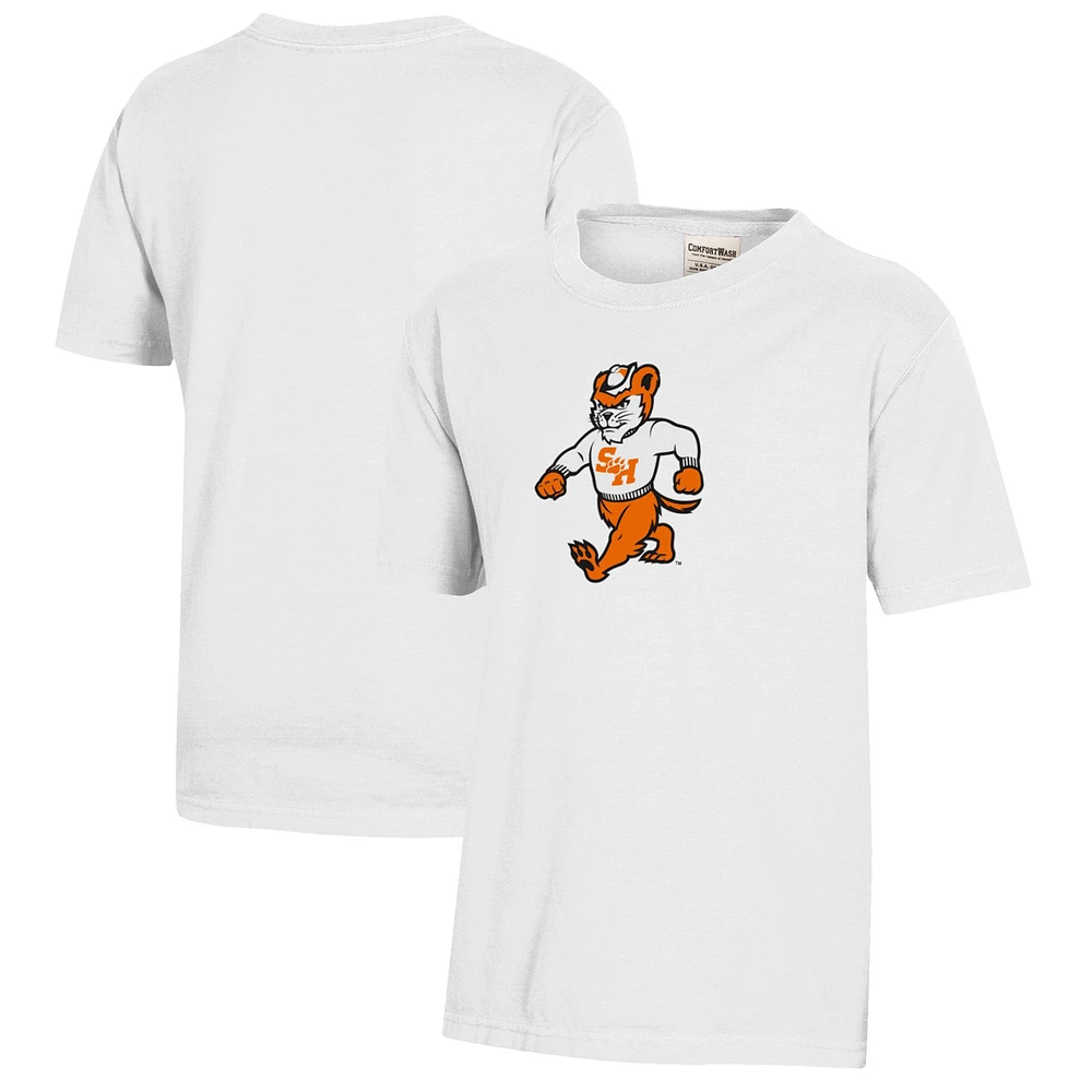 Youth White Sam Houston State Bearkats Logo Comfort Wash T-Shirt