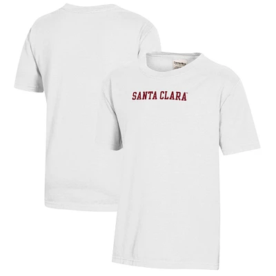Youth  White Santa Clara Broncos Logo Comfort Wash T-Shirt