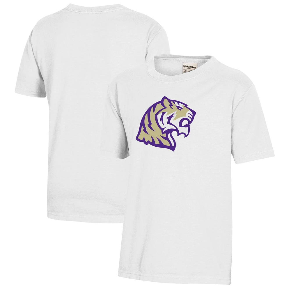 Youth White Sewanee Tigers Logo Comfort Wash T-Shirt