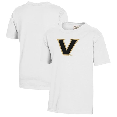 Youth  White Vanderbilt Commodores Logo Comfort Wash T-Shirt
