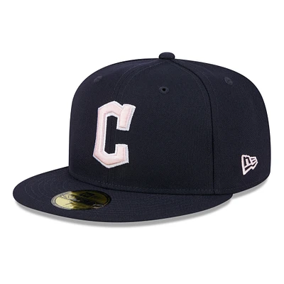 Men's New Era  Navy Cleveland Guardians 2024 Mother's Day On-Field 59FIFTY Fitted Hat