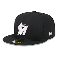 Men's New Era  Black Miami Marlins 2024 Mother's Day On-Field 59FIFTY Fitted Hat