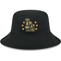 Men's New Era  Black Los Angeles Dodgers 2024 Armed Forces Day Bucket Hat