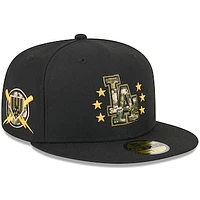 Men's New Era  Black Los Angeles Dodgers 2024 Armed Forces Day On-Field 59FIFTY Fitted Hat