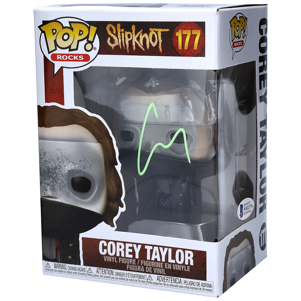Corey Taylor Slipknot Autographed #177 Funko Pop! Signed in Light Green - Beckett