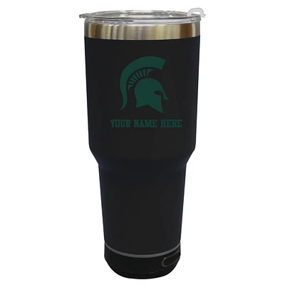 The Memory Company  Michigan State Spartans Personalized 30oz. Stainless Steel Bluetooth Tumbler